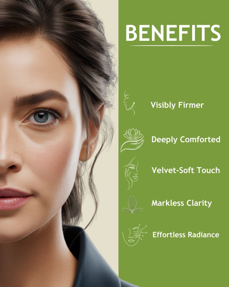 Le Pur Organics age-defying face oil in a glass bottle with dropper, highlighting organic skincare for youthful skin.