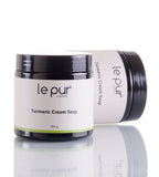 Le Pur Organics turmeric cream soap bar with natural turmeric extract for brightening and nourishing skin.